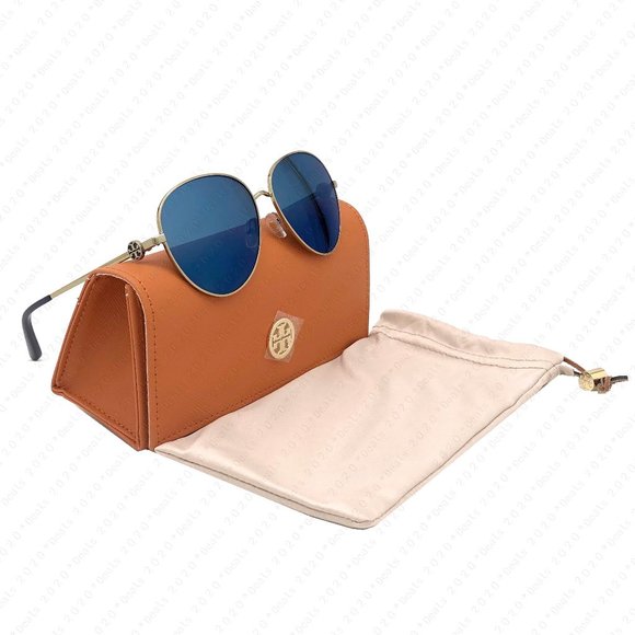 Tory Burch TY6082 329655 56mm Shiny Gold Metal Sunglasses - Picture 1 of 12